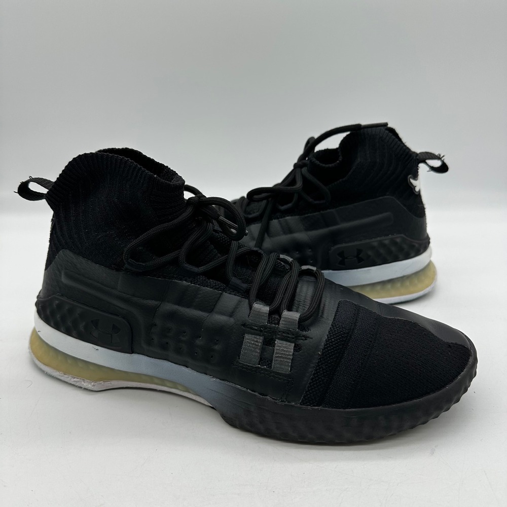Under Armour 3020788-001 Mens 11 UA Project Rock 1 Black Dwayne Johnson Shoes